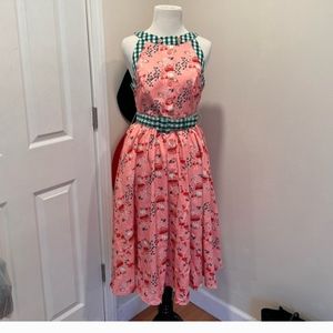 Unique Vintage Mushroom & Foliage Swing Dress